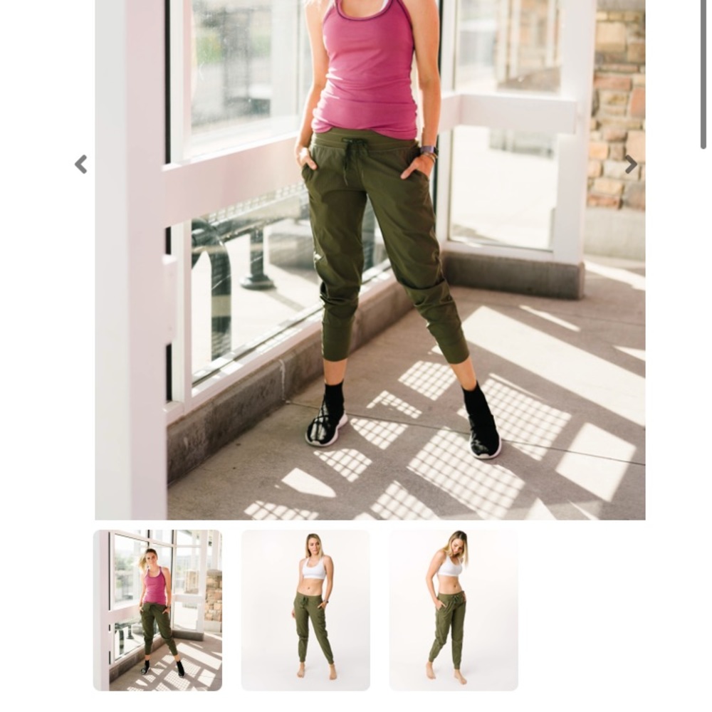 Zyia olive trail joggers